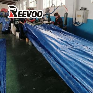 بلیو ڈھانپنے والی پیئ ٹارپولن۔